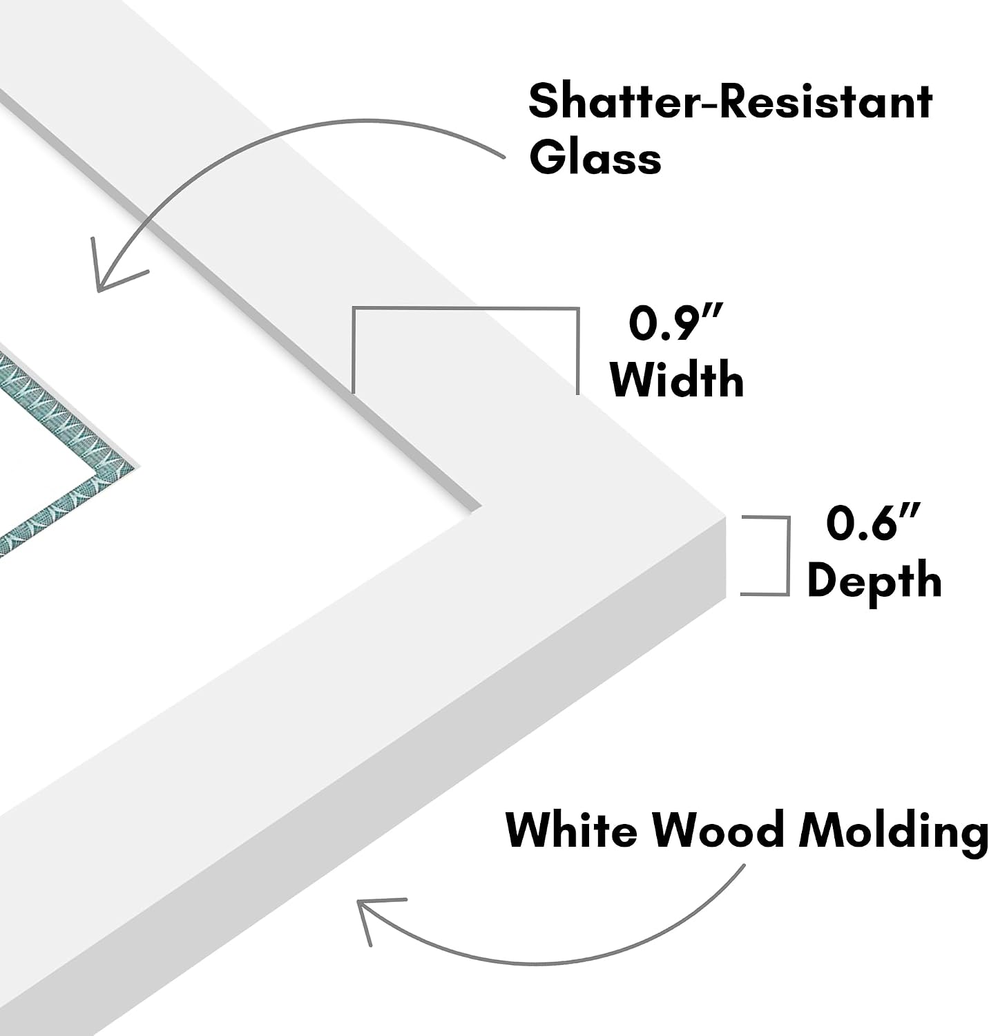Americanflat 5x10 Document Frame - Matted to 3.5x8 - White | Engineered Wood construction, Shatter-resistant glass, displays certificates, certifications and licenses