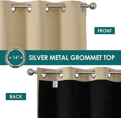 ChrisDowa 100% Blackout Curtains 102 inch Long - Image 3