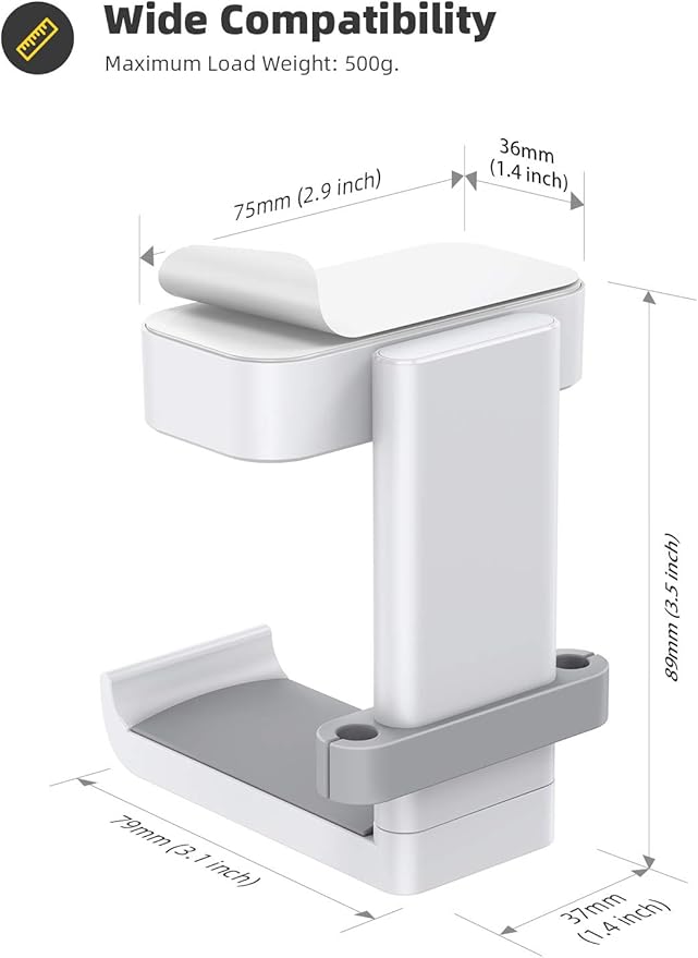 Lamicall Headphone Stand, Sticky Headset Hanger - Image 5