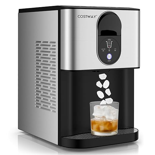COSTWAY Self Dispensing Nugget Ice Maker Countertop, 56 Lbs/24H Soft Chewable by COSTWAY