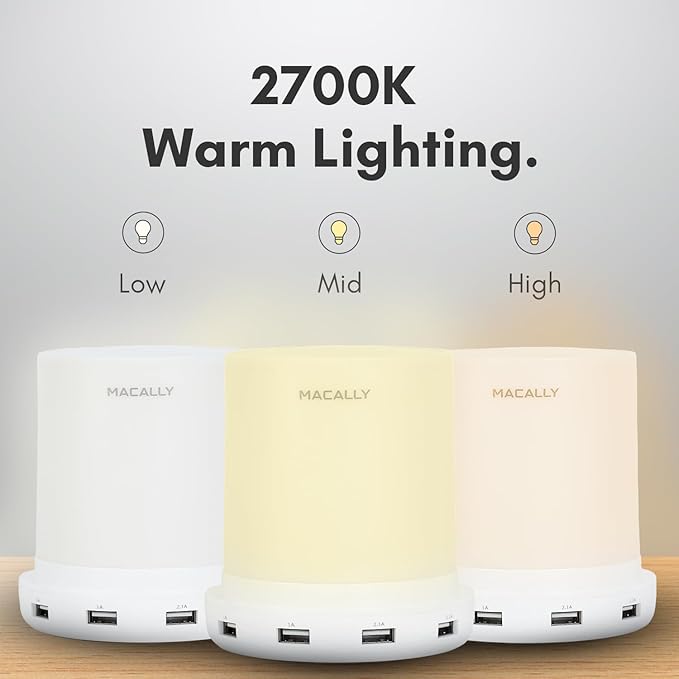 Macally Small Touch Lamps for Nightstand - Image 4