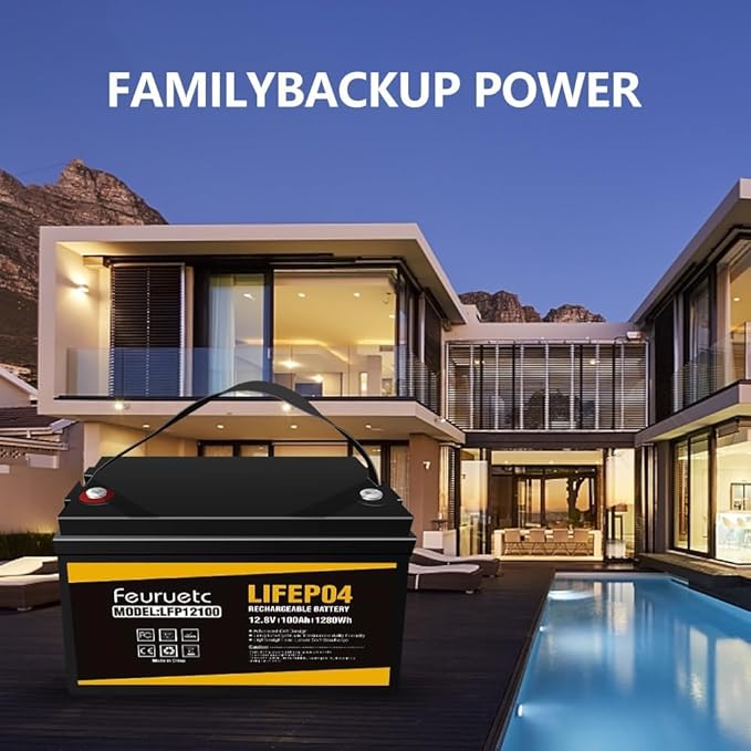 12V 100Ah LiFePO4 Battery with 100A BMS, 15000+ Deep Cycles, Solar Energy - Image 6