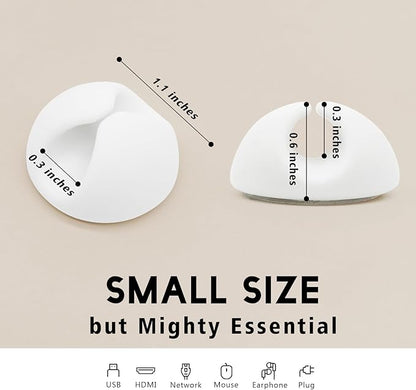 SmiLife Cable Clips, Cord Holder, Adhesive Cord Clips, Wire Holder - Image 2