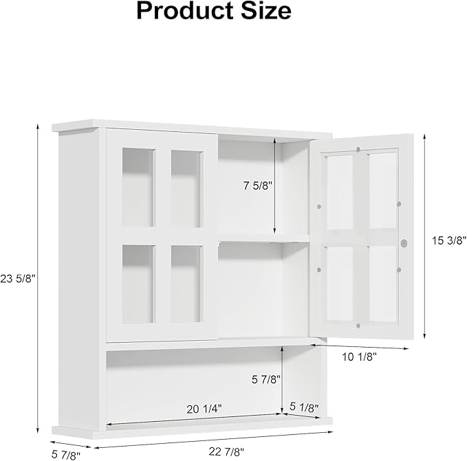 Modern Hanging Bathroom Cabinet, Sturdy Wooden Medicine Cabinet - Image 2