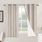 H.VERSAILTEX Primitive Linen Curtains 100% Blackout Curtain Drapes Burlap by HVERSAILTEX
