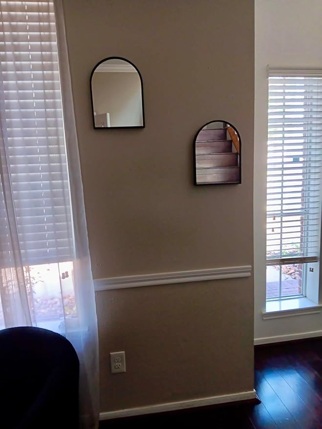 Small Silver Arch Mirror Wall-Mounted 10x13 inch Arched Mirror - Image 4