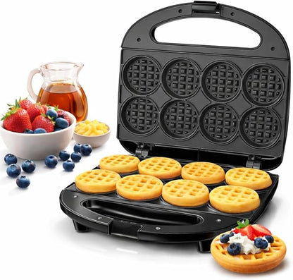 OSTBA Mini Waffle Maker: 750W Powerful Heating, Cooks 8 Waffles at Once by OSTBA