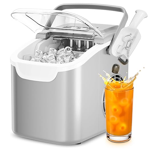 Antarctic Star Countertop Ice Maker Machine, 8 Cubes in 6 Mins, 26.5 lbs/Day by AntarcticStar