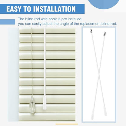 Bokon 2 Pieces White Fiberglass Blind Wand Vertical Blinds Stick Replacement - Image 5
