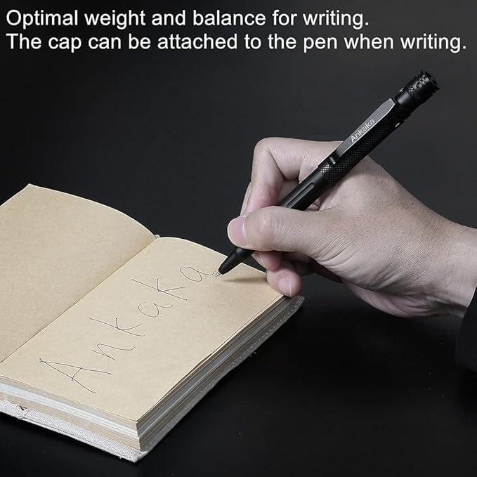 The Most Loaded 7-in-1 Tactical Pen: Solves Others Weaknesses, Self Defense Tip - Image 4