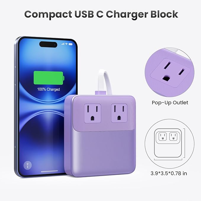 USB C Charger Block, 135W GaN IV Fast Charging Station Hub, 6-in-1 USB C Power - Image 6