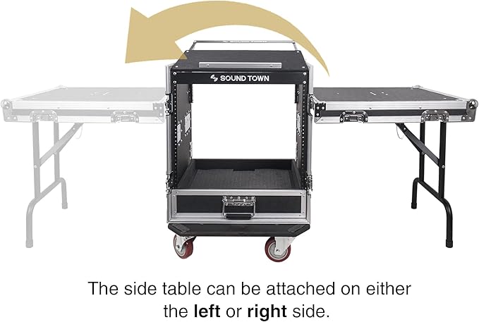 Sound Town 12U PA DJ Pro Audio Rack/Road ATA Case - Image 6