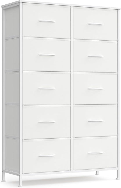 SONGMICS Dresser for Bedroom, Chest of Drawers, 10 Non-Woven Fabric Drawers by SONGMICSbySONGMICSHOME
