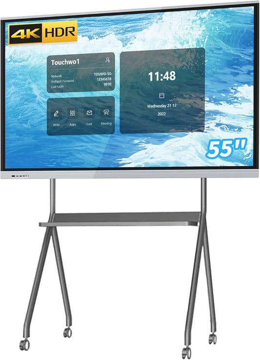 55" Touchscreen Monitor Smart Board, 4K Interactive Presentation Electronic by TouchWo