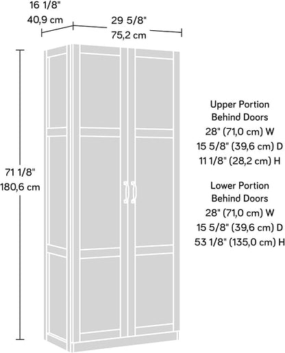 Sauder Tall Storage Cabinet, 4 Adjustable Shelves - Image 3