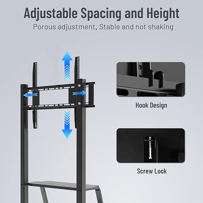 Mobile TV Cart, Rooling TV Stand - Image 5