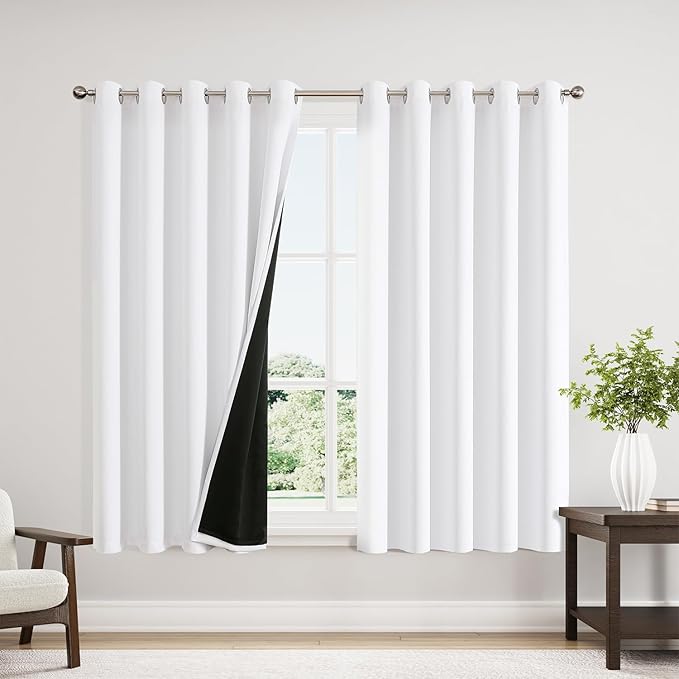 ChrisDowa 100% Blackout Curtains 63 inch Long by ChrisDowa