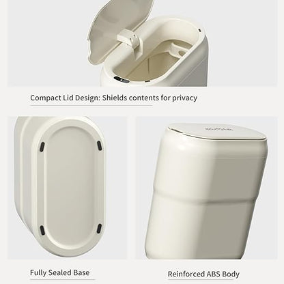 Slim Motion Sensor Trash Can for Bathroom, Automatic Compact Touchless Garbage - Image 7