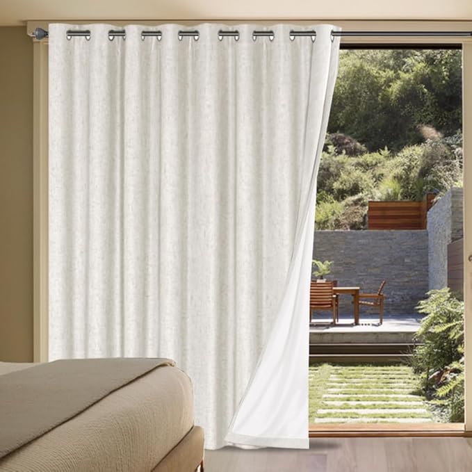 H.VERSAILTEX Linen Blackout Curtains Durable Thick Textured Linen Look 100% by HVERSAILTEX