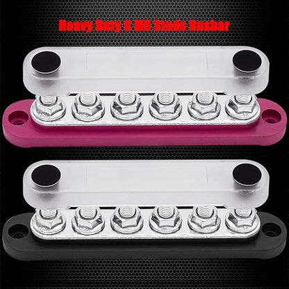 6 x M8 Studs Power Distribution Block Bus Bar 12V, Ampper 5.9" HD 200A Marine - Image 4