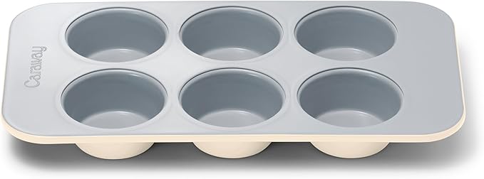 Caraway Nonstick Ceramic 6 Cup Muffin Pan – Non-Toxic, PTFE & PFOA Free – Oven by Caraway