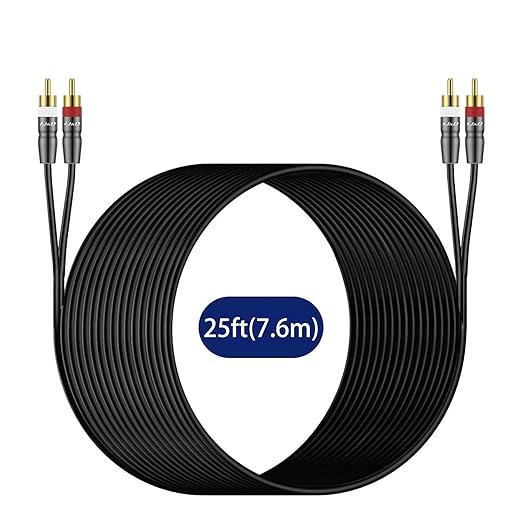 J&D RCA Cable, 2 RCA Male to Male Stereo Audio Cable, Heavy Duty, Compatible - Image 7