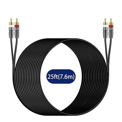 J&D RCA Cable, 2 RCA Male to Male Stereo Audio Cable, Heavy Duty, Compatible - Image 7