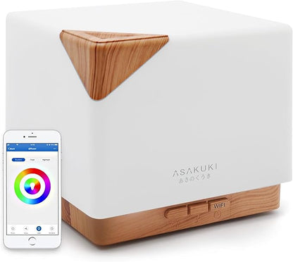 ASAKUKI Smart WiFi Essential Oil Aromatherapy Diffuser, Easy Connect by ASAKUKI