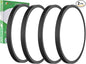 4PK 15.8 Inch Black LED Flush Mount Ceiling Light, 3000K/4000K/6000K CCT by FY+WISDOM+FLY+LIGHTING