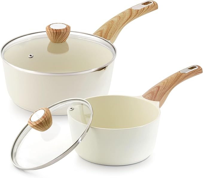 SENSARTE 2.0 & 3.0 Quart Ceramic Sauce Pan Sets by SENSARTE