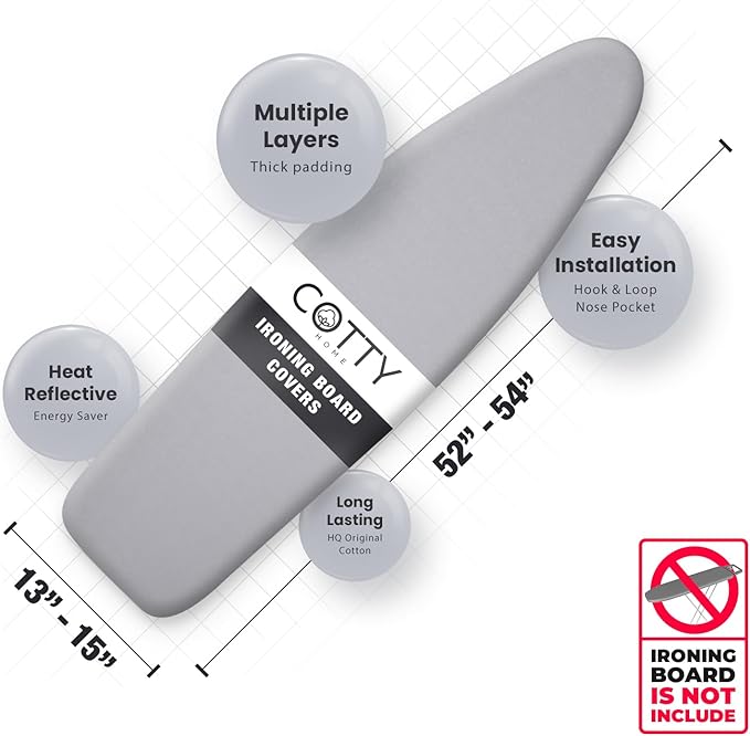 COTTY HOME Extra Thick Ironing Board Covers - Image 3