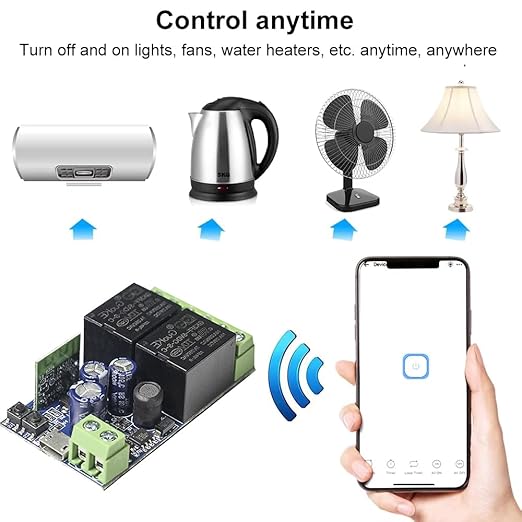 Ewelink WiFi Wireless Smart Relay Module USB DC 5v/12v/24v/48v 2 Channel Switch - Image 9
