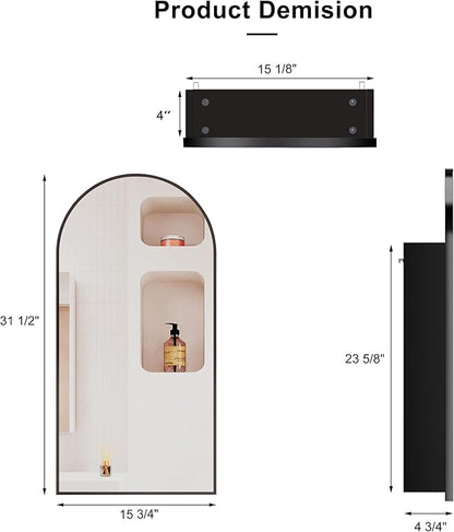 Black Arched Medicine Cabinet - Image 2