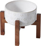 Ceramic 6.1inch Raised Dog and Cat Bowl Set, 2 Heights Elevated by Havniva