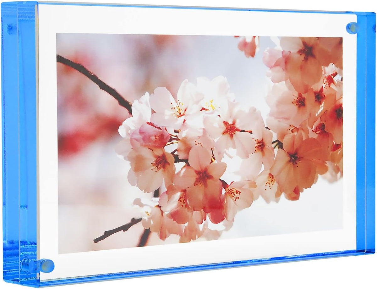 Color Edge Magnet Frame by Canetti-Blue-4x6 inch