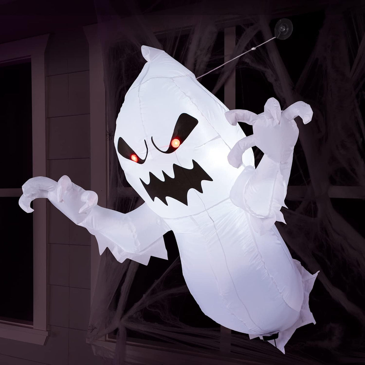 Joiedomi 4.5 FT Halloween Inflatable Ghost with Build-in LEDs, Blow Up Flying...