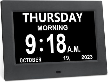 Irednolw 7inch Large Impaired Vision Digital Alarm Clock by Irednolwwillgiveyouthebest