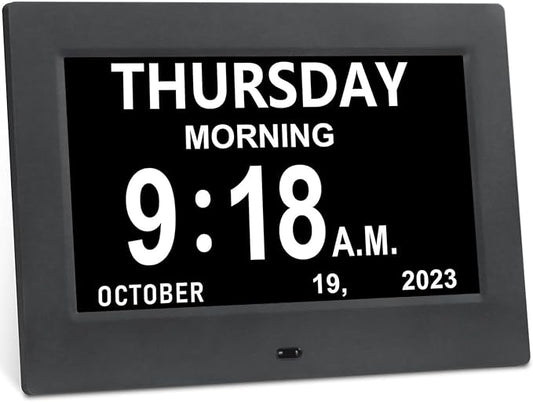Irednolw 7inch Large Impaired Vision Digital Alarm Clock by Irednolwwillgiveyouthebest