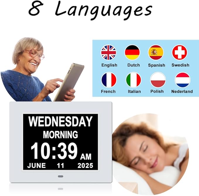 Jaihonda Dementia Clocks for Seniors Large Display Digital Clock - Image 5