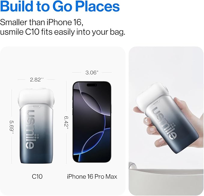 usmile C10 Portable Water Flosser – Travel-Friendly, 95-Day Battery, 4 Modes - Image 7