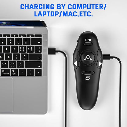 Presentation Clicker, Rechargeable Pointer, 2-in-1 USB Type C Powerpoint Clicker - Image 4