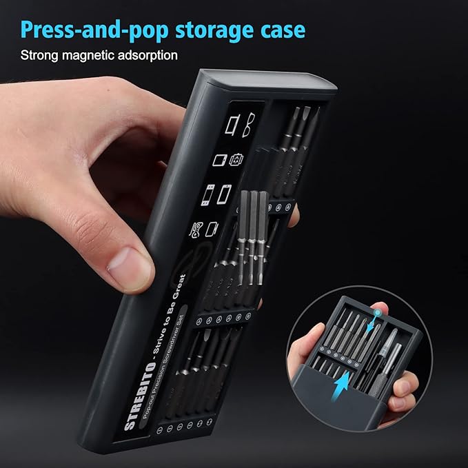 STREBITO Small Screwdriver Set - 39 in 1 Precision Screwdriver Kit - Image 6