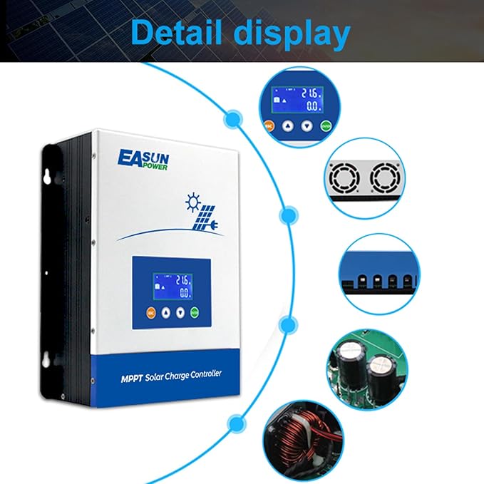 POWLAND 100A MPPT Solar Charge Controller, 12V/24V/36V/48V Auto, Max Input 150V - Image 3