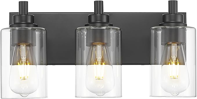 METWET 3-Light Bathroom Light Fixtures, Modern Vanity Lighting Fixtures Over by Metwet