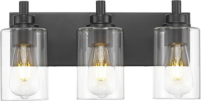 METWET 3-Light Bathroom Light Fixtures, Modern Vanity Lighting Fixtures Over by Metwet