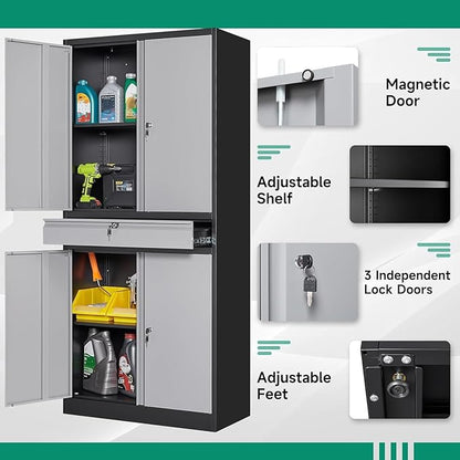 Letaya Metal Garage Storage Cabinet - Image 4