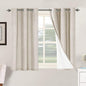 H.VERSAILTEX Primitive Linen Curtains 100% Blackout Curtain Drapes Burlap by HVERSAILTEX