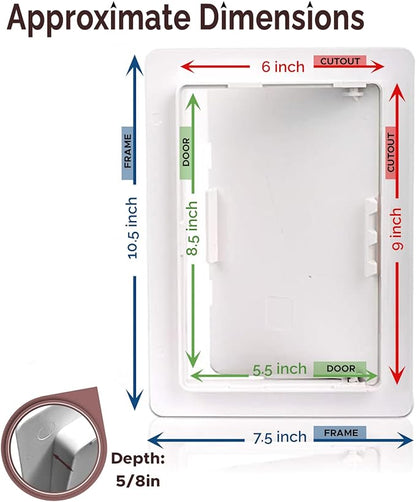Morvat Access Panel 6x9 Inch for Drywall & Ceiling - Image 2