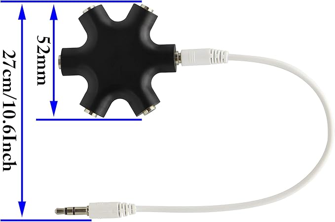 zdyCGTime Headphone Splitter, 6-Port Music Sharer, 3.5mm 6 Port Female Headset - Image 3