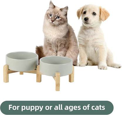 Ceramic Raised Double Bowls Set - Image 5